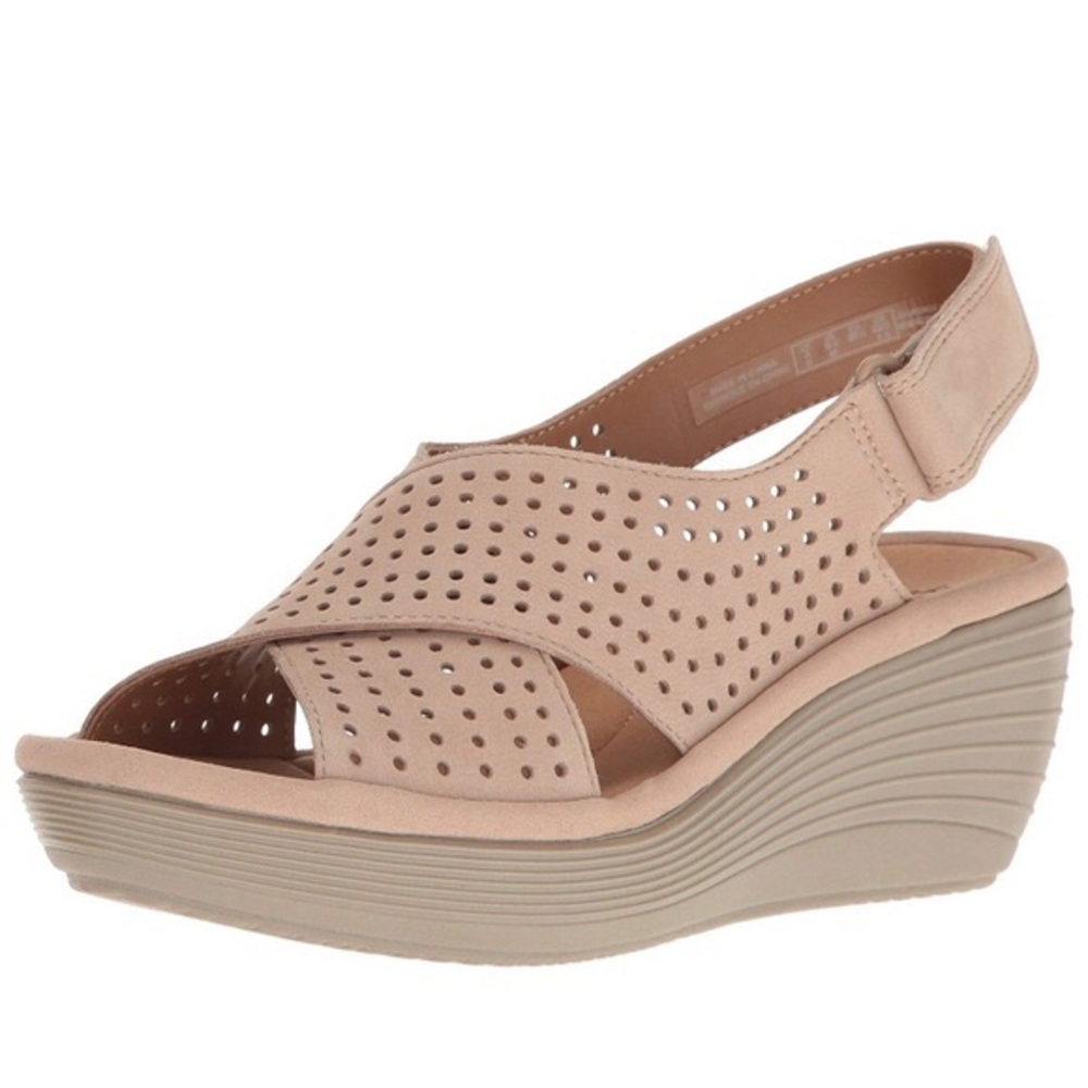 Women's Beige Wedge Sandals 8.5